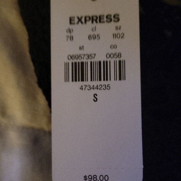 Express Women's Black Cardigan Crochet Long Sleeve NWT Sz SM  $12 - Picture 6 of 9